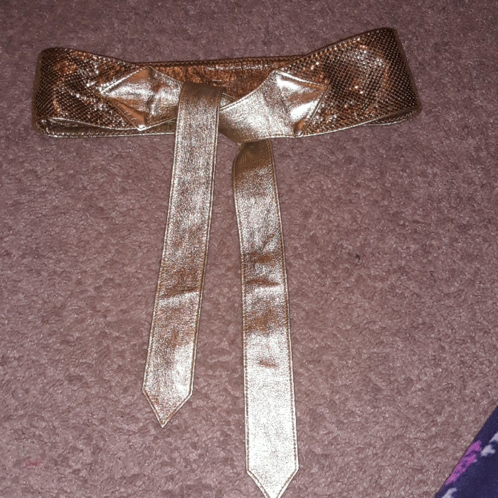 Vintage leather gold belt
